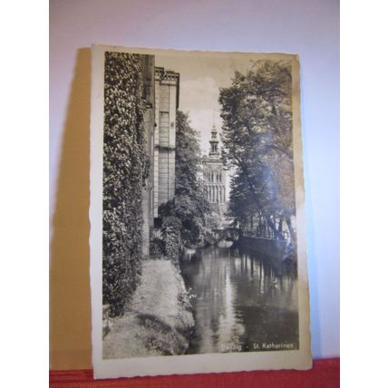 ST. KATHARINEN, DANZIG, GDANSK, POLAND unused vintage postcard =