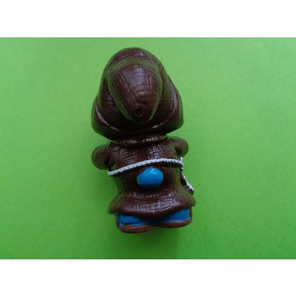 Smurf dressed up as a praying monk