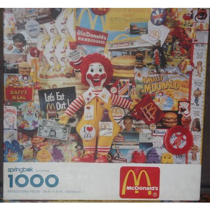 1991 Springbok Great American Legends McDonald's 1000 Piece Puzzle - Complete