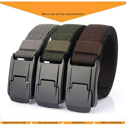Alloy tactical buckle woven elastic belt for men and women's leisure waist belt