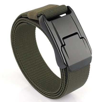 Alloy tactical buckle woven elastic belt for men and women's leisure waist belt