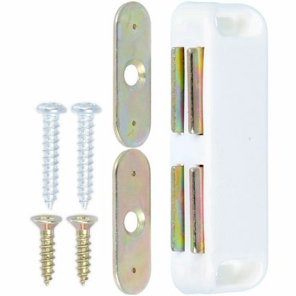 WHITE MAGNETIC CATCH Strong Heavy Duty Small-Large Cupboard Cabinet Door Latch
