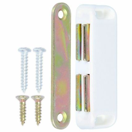 WHITE MAGNETIC CATCH Strong Heavy Duty Small-Large Cupboard Cabinet Door Latch