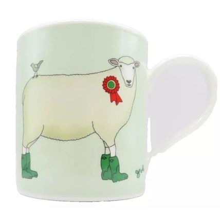 Sheep Wearing Wellies Mug Fine China Ceramic 9.5 CM Microwave & Dishwasher Safe