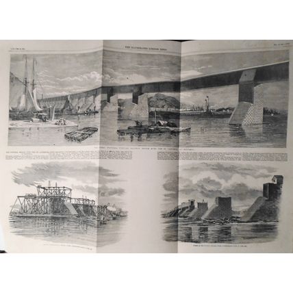 1859 Great Victoria Tubular Railway Bridge Over The St. Lawrence, At Montreal