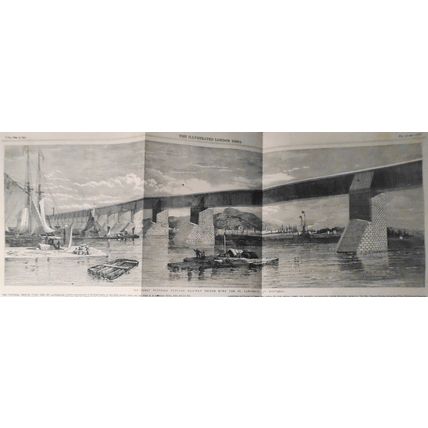 1859 Great Victoria Tubular Railway Bridge Over The St. Lawrence, At Montreal