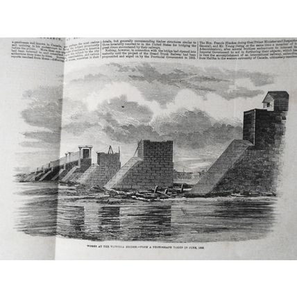 1859 Great Victoria Tubular Railway Bridge Over The St. Lawrence, At Montreal