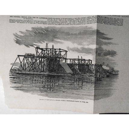1859 Great Victoria Tubular Railway Bridge Over The St. Lawrence, At Montreal
