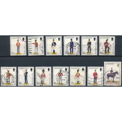 Militia: 13 Values - Guernsey 1974 - F H - SG 98/9, 101/8 & 111