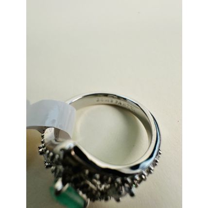 NIB Bomb Party Sz6 Ring RBP7590 Wow Factor LC Green Tourmaline/Quartz Rhodium Pl