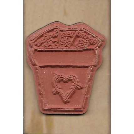 Home & Heart. Floral Wood Mounted Rubber Stamp. App 4.5x7.5cm. Stamping