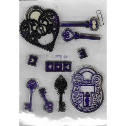 Claritystamp. Key To My Heart Stamp Set. Stamping Cardmaking Scrapbooking Crafts