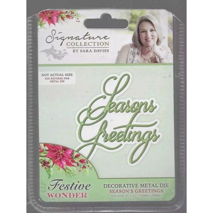 Crafter's Companion. Sara Davies. Seasons Greetings Die Set. Die Cutting Crafts