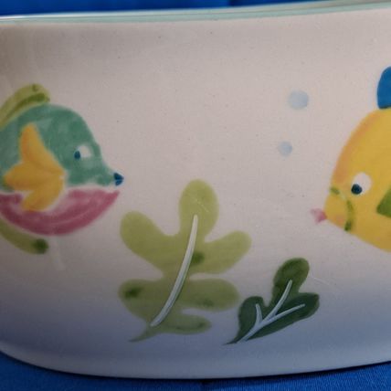 Studio Nova BARRIER REEF GRAVY Boat & Underplate Under Plate Dish Tropical Fish