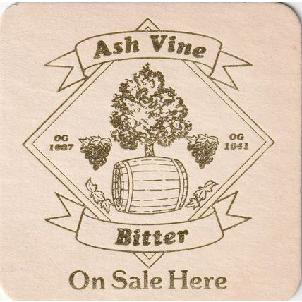 BEER MAT - ASH VINE BREWERY - BITTER - (Cat No 001) - (1990)