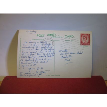 EAST-WEST FERRY, LOOE, CORNWALL used vintage postcard by E T W Dennis 1960 pm =