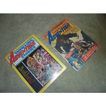 Rare 1974 Set! THRILLING ADVENTURE STORIES Magazines 1& 2! Atlas/Seaboard! $40.