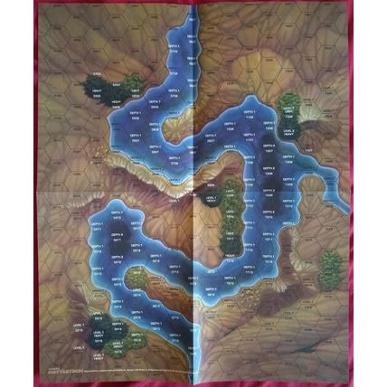 Unused Classic BattleTech Paper Map CBT Wide River From Map Set Compilation #2