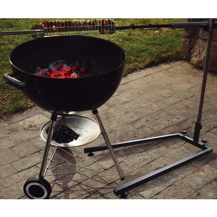 KANKA Rotisserie Grill Stand for Hard Surfaces – 100% Heavy-Duty Steel – Fits BB