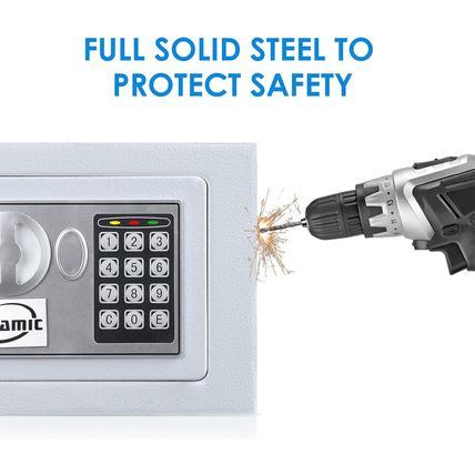 TENAMIC Electronic Digital Security Keypad Lock Box - 0.23 Cubic Feet Mini Safe