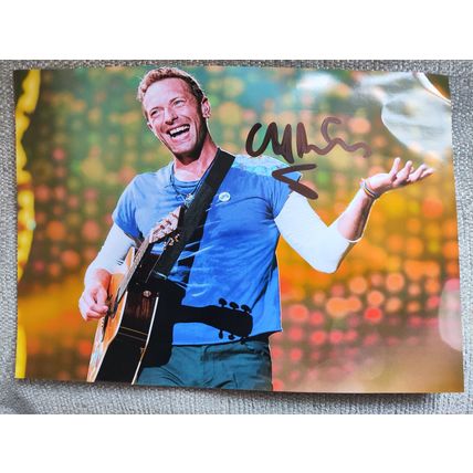 Genuine, Signed, 8.5"x11.5", Photo, Chris Martin (Singer/Musician, Coldplay)