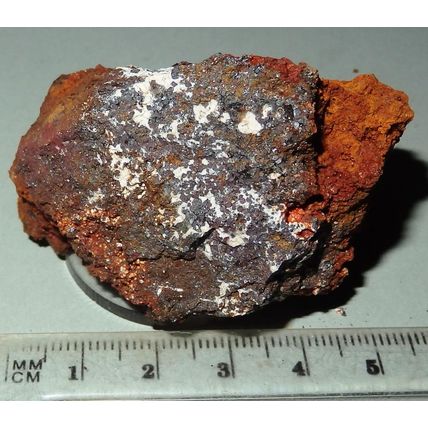 Fluorapatite/Hematite - Hicks Q. South Australia Mineral - 50x40mm 96g #eb006
