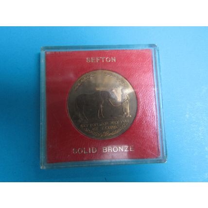 GB 1982 SEFTON Horse of the Year Solid Bronze Commemorative Cased