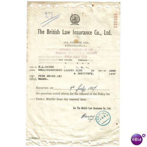 1957 THE BRITISH LAW INSURANCE CO LTD BIRMINGHAM 800452