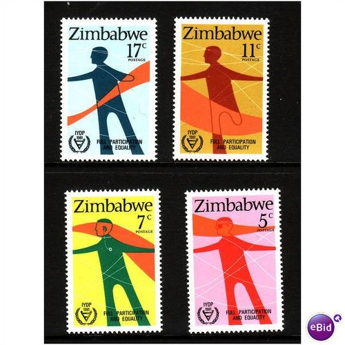 ZIMBABWE 1981 YEAR FOR THE DISABLED SG 602/605 SET 4 VALS U/M MINT