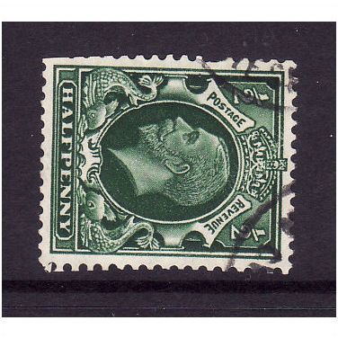 GREAT BRITAIN 1934 1/2d GREEN SG 439a WMK SIDEWAYS FINE USED