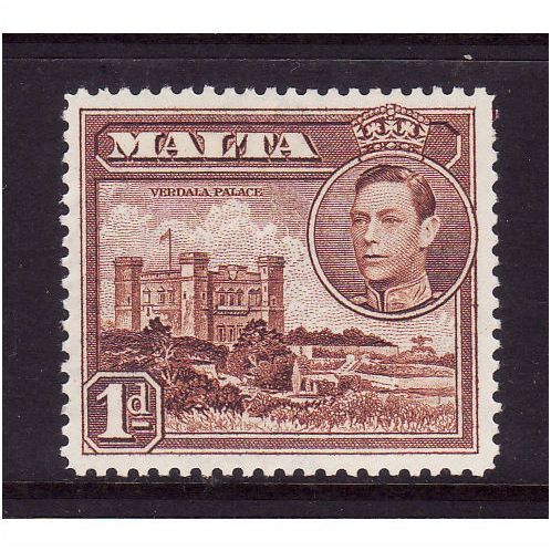MALTA 1938 SG219 1d RED BROWN M / MINT#3