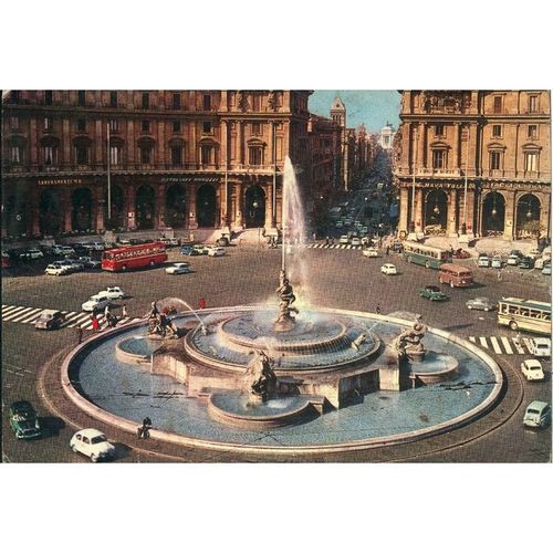 Italy Postcard - Vatican City - Roma - Piazza della Republica 1965