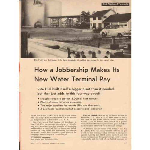 rite fuel corp 1957 jobbership patchogue ny terminal vintage article