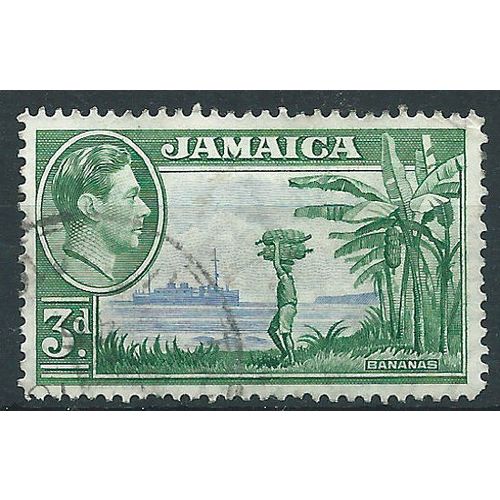 Jamaica 1938 SG126 3d Ultramarine & Green Fine Used .. ..