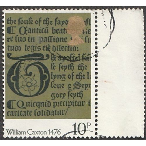 1976 500th Anniv of British Printing 10p Value. The Tretyse of Love. Fine Used