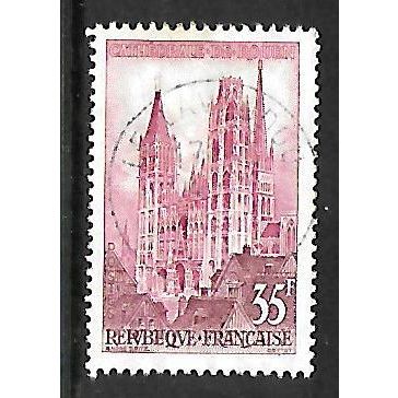 FRANCE 1957 35F ROVEN CATHEDRAL SG 1354 FINE USED#