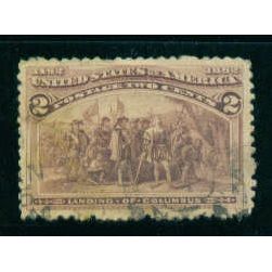 Used 231c 2c Landing of Columbus Almost Very Fine M02619