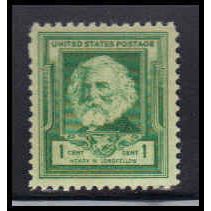 864 1c Henry Longfellow Fine MNH KA2491