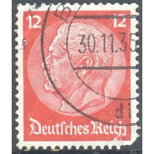Germany 1934 - 12pf carmine - President Von Hindenburg - used 5