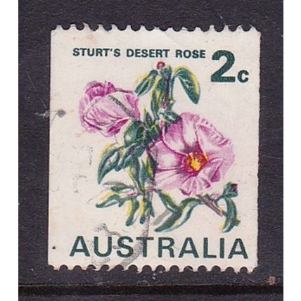 AUSTRALIA 1970 COIL STAMP 2c USED SG465a DESERT ROSE