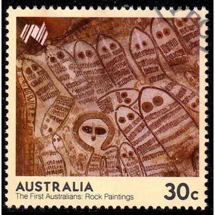 Australia 1984 First Australians 30c Used Stamp Wanjina Spirit Rock Paintings .
