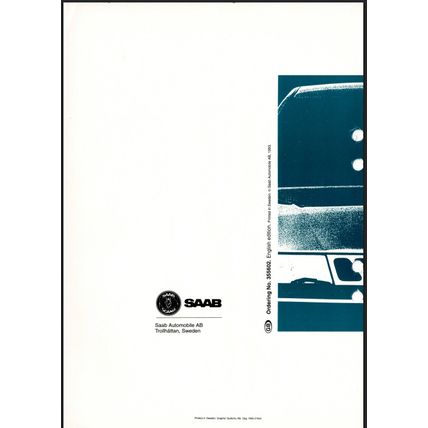 Saab 900 Airbag Workshop Manual 1994 199321052 PDF