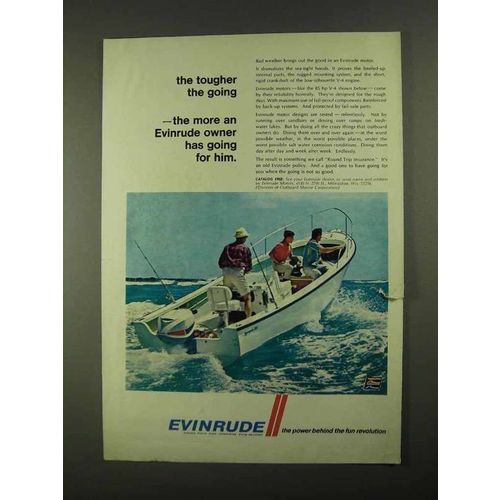 1968 Evinrude 85hp V-4 Outboard Motor Ad - Tougher
