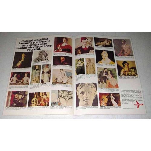 1978 SwissAir Airlines Ad - Acquaintances in Europe