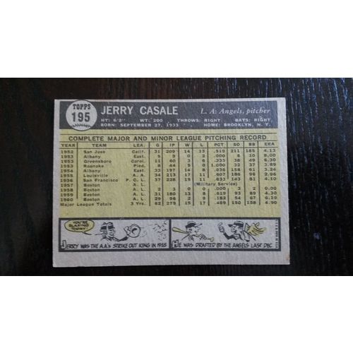 1961 Topps Card # 195 Jerry Casale Good (2) Los Angeles Angels