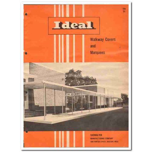 SHOWALTER MFG COMPANY 1962 Ideal marquee walkway roof vintage catalog