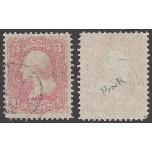 USA 1861 3c George Washington issue. Scott #64 Used