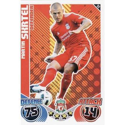 Match Attax 2010/2011 169 Martin Skrtel Liverpool