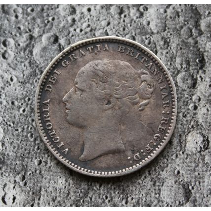 1881 Queen Victoria Silver 92.5% Young Head Shilling 1/- British English Toned