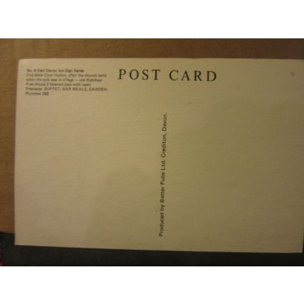 FIVE BELLS INN, CLYST HYDON, DEVON .unused postcard =